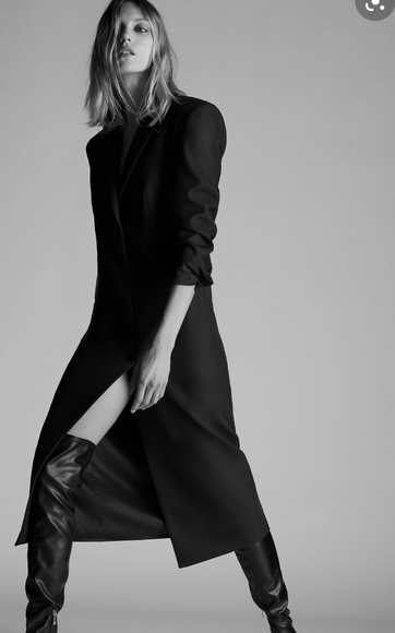 Sold Out Zara black lapel collar dress coat jacket - Picture 4 of 4